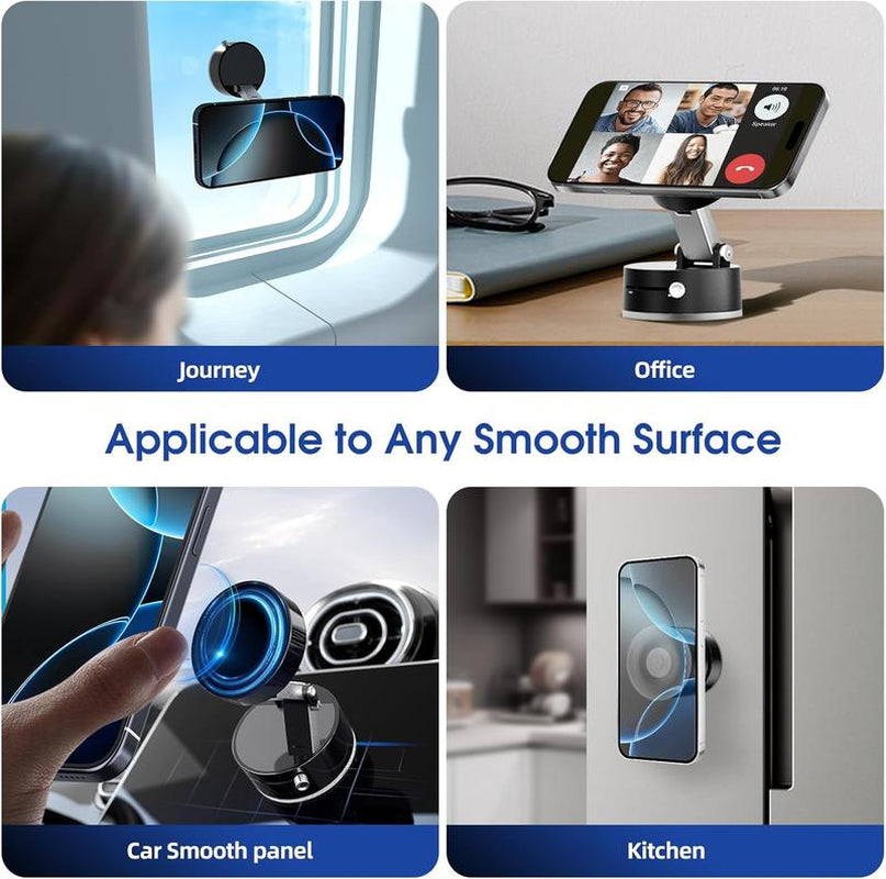 Vacuum Magnetic Phone Stand-Strong Magnet, Foldableportable, and Multi-Scene Use