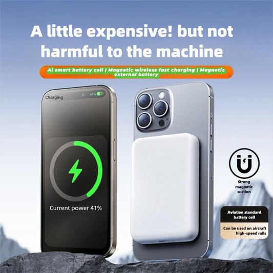 Suitable for Iphone Magnetic Wireless Charger Mobile Power Battery Pack Suitable for Iphone 16/15/14/13/12 22.5W Wireless Charging Small and Portable Mother'S Day Gift